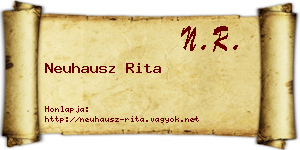 Neuhausz Rita névjegykártya